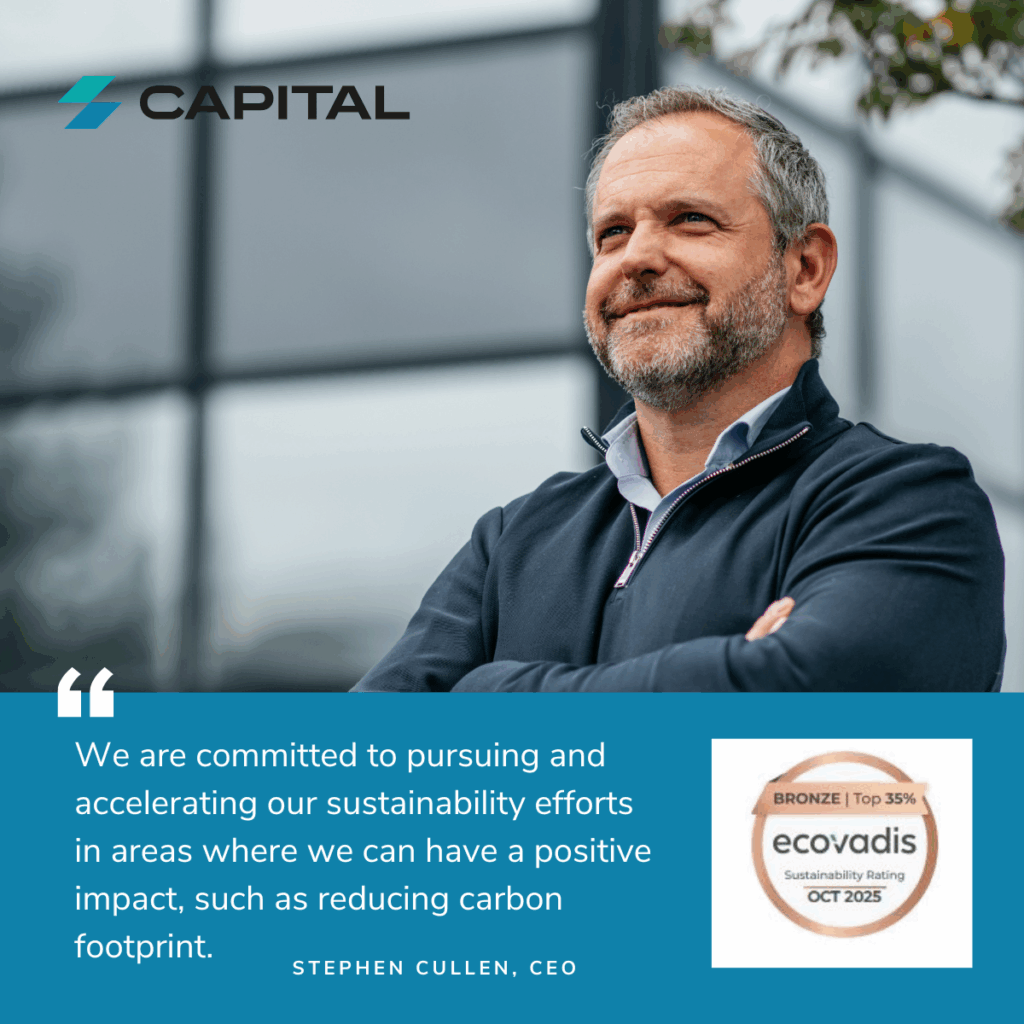 Stephen Cullen, CEO Capital Switchgear comments on being awarded Bronze Medal Certification by EcoVadis