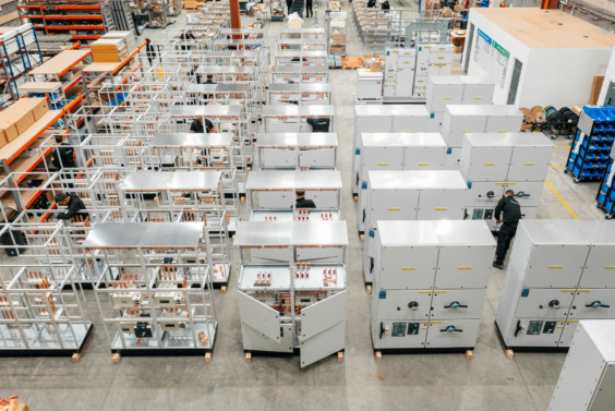 Drone image of Capital switchgear production factory, Dublin